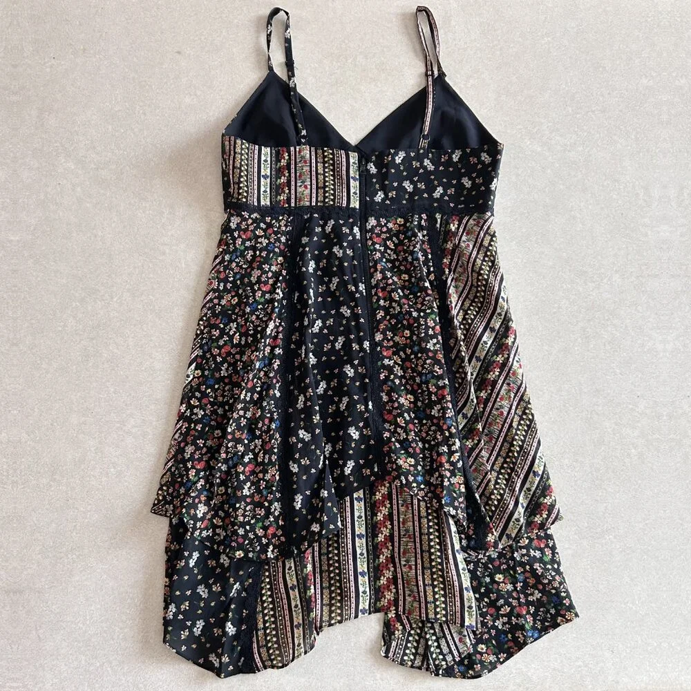 Alice + Olivia Delilah Tiered Print Stretch Silk Dress ASO Clary Fray